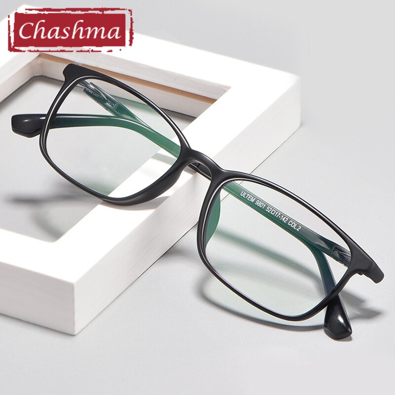 Chashma Unisex Full Rim Square Tr 90 Titanium Eyeglasses 9801 Full Rim Chashma