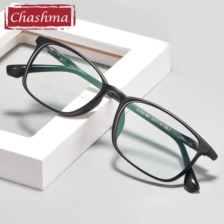 Chashma Unisex Full Rim Square Tr 90 Titanium Eyeglasses 9801 Full Rim Chashma