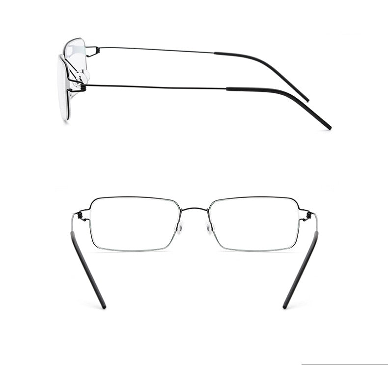 Yimaruili Unisex Full Rim Screwless Titanium Alloy Frame Eyeglasses 28606 Full Rim Yimaruili Eyeglasses