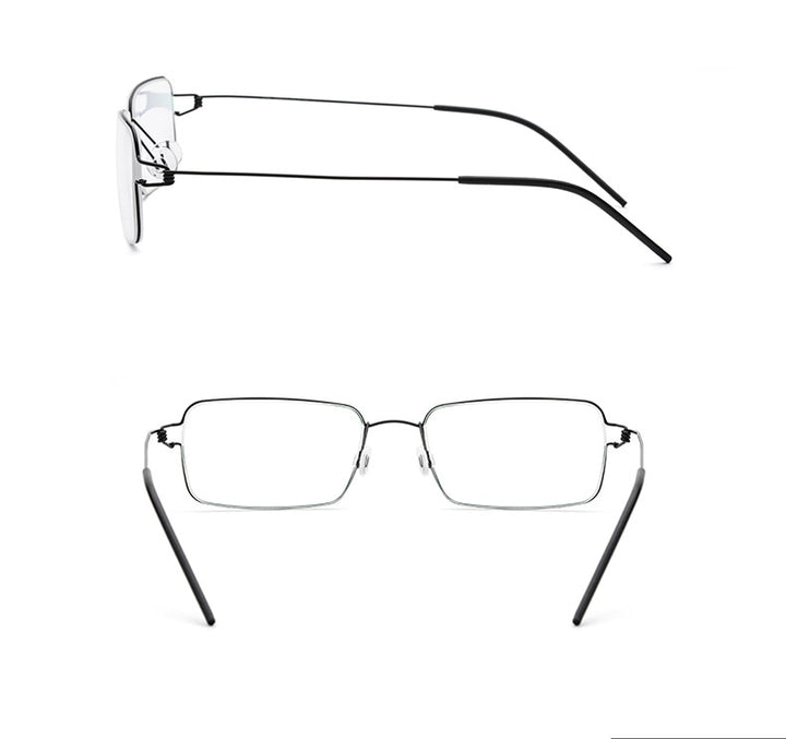 Yimaruili Unisex Full Rim Screwless Titanium Alloy Frame Eyeglasses 28606 Full Rim Yimaruili Eyeglasses