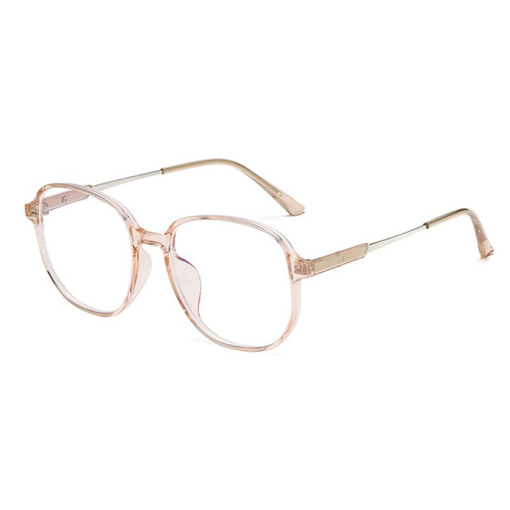 Hotony Unisex Full Rim Polygonal Square TR 90 Resin Frame Eyeglasses 60153 Full Rim Hotony