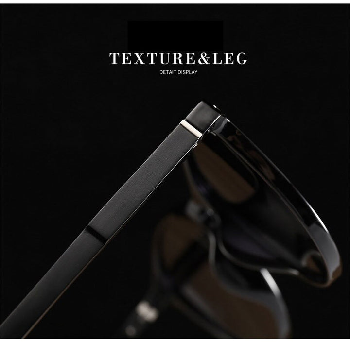 Reven Jate Unisex Full Rim Oval Alloy Rivet Tr 90 Polarized Sunglasses 9900 Sunglasses Reven Jate