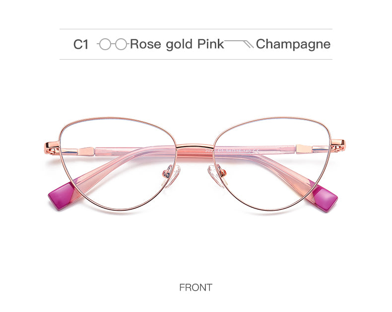 Gmei Women's Full Rim Alloy Cat Eye Frame Eyeglasses 3020 Full Rim Gmei Optical
