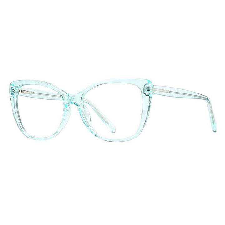 Hotochki Women's Full Rim PC Plastic Resin Frame Eyeglasses 2005 Full Rim Hotochki green