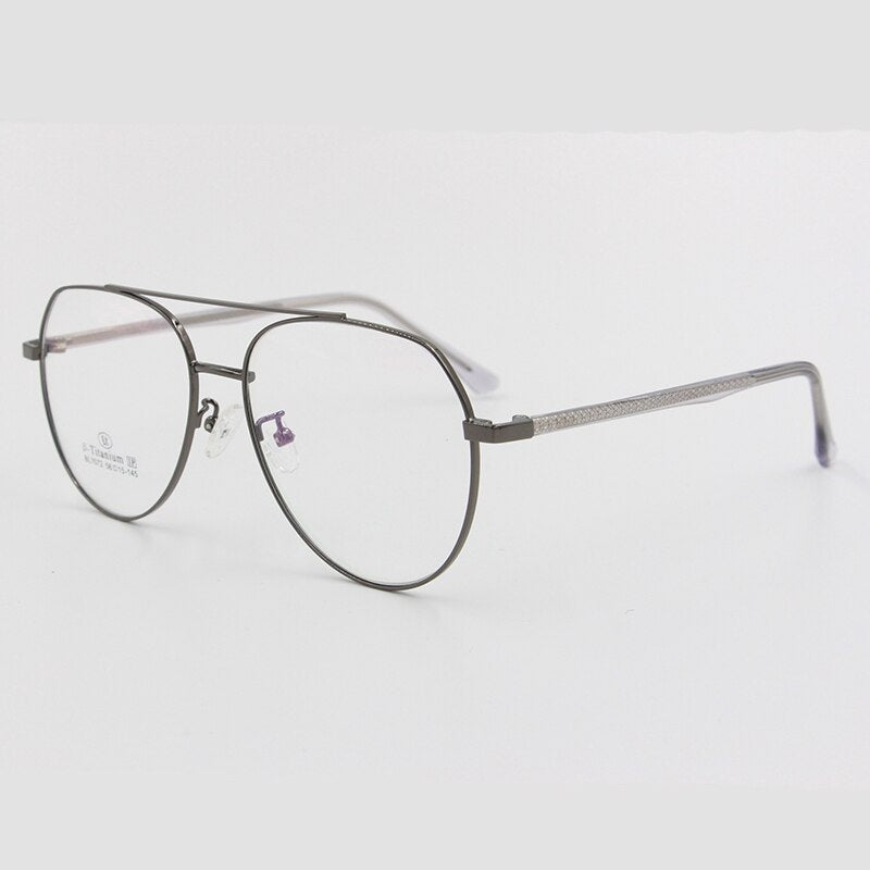 Unisex Full Rim Round Alloy Frame Eyeglasses Scbl7072 Full Rim Bclear   