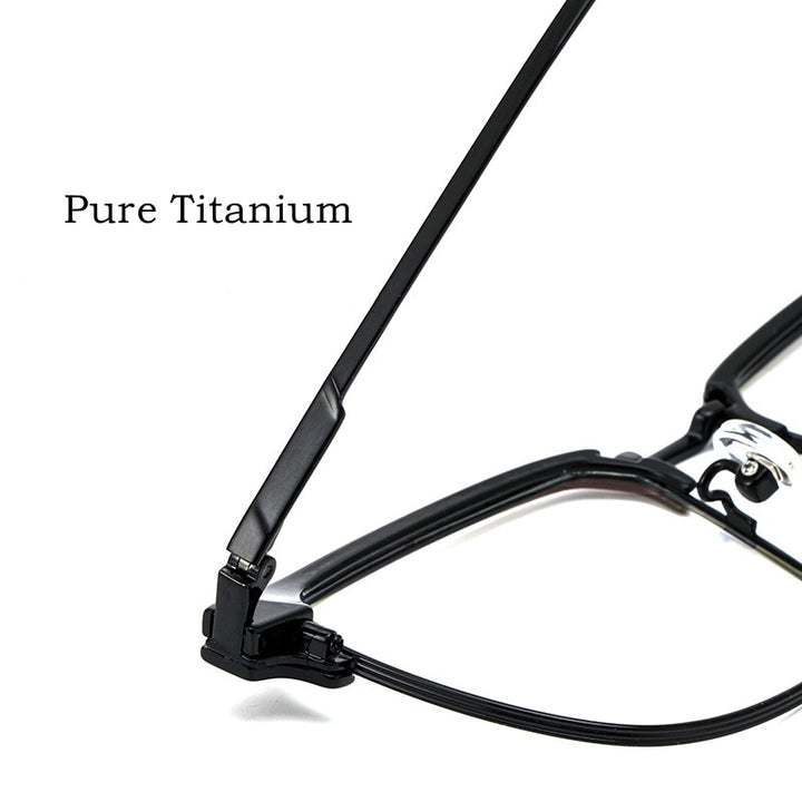 Yimaruili Men's Full Rim IP Plated β Titanium Square Frame Eyeglasses 2311YJ Full Rim Yimaruili Eyeglasses