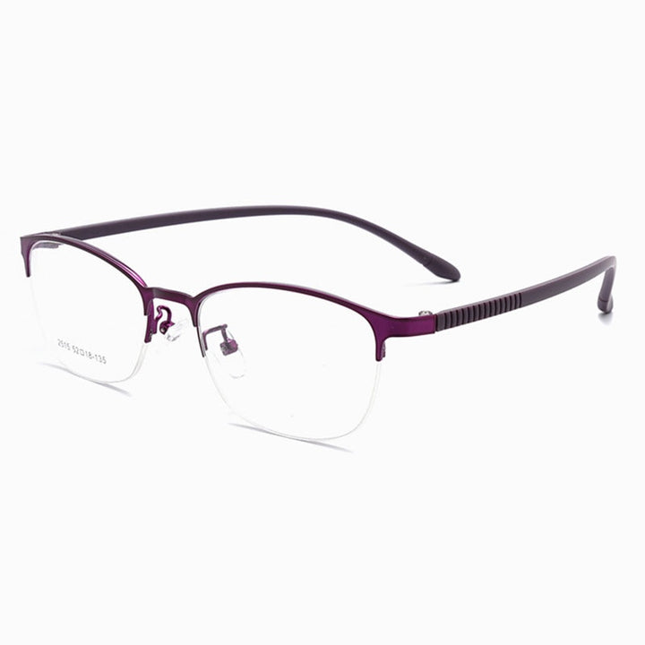 Hotony Unisex Full/Semi Rim Alloy Frame Eyeglasses 2516 Semi Rim Hotony