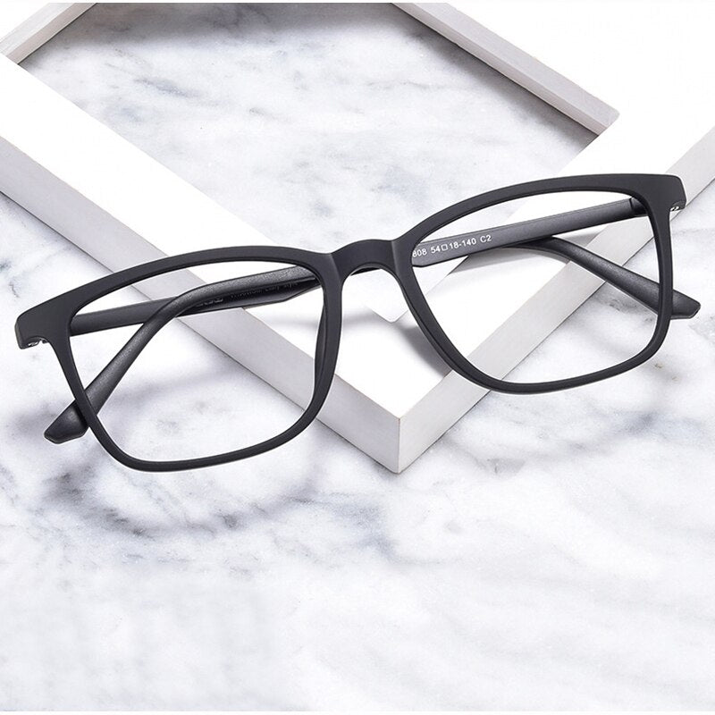 Hotony Unisex Full Rim Square Ultem Frame Eyeglasses 8808 Full Rim Hotony