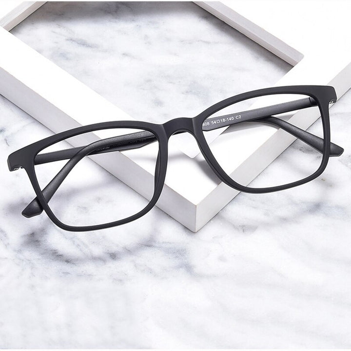 Hotony Unisex Full Rim Square Ultem Frame Eyeglasses 8808 Full Rim Hotony