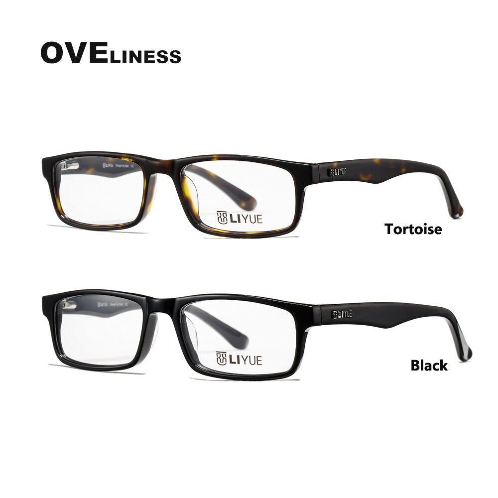 Oveliness Unisex Full Rim Square Acetate Eyeglasses Lg001 Full Rim Oveliness