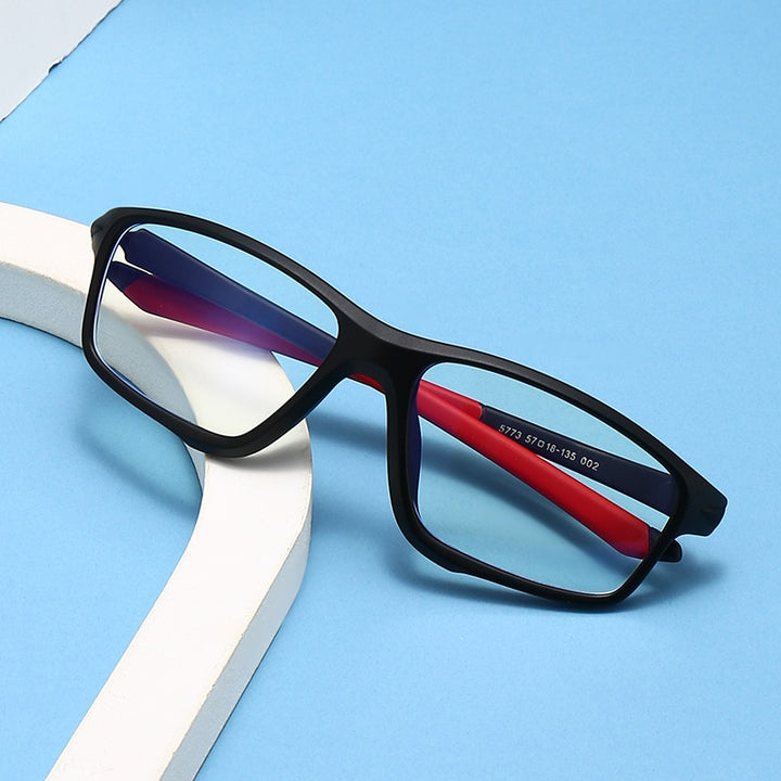 Yimaruili Men's Full Square Rim TR 90 Resin Sport Frame Eyeglasses TR5773 Full Rim Yimaruili Eyeglasses