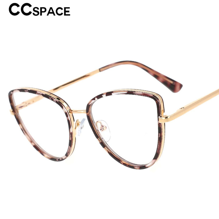 CCspace Women's Full Rim Cat Eyel Tr 90 Titanium Frame Eyeglasses 53369 Full Rim CCspace
