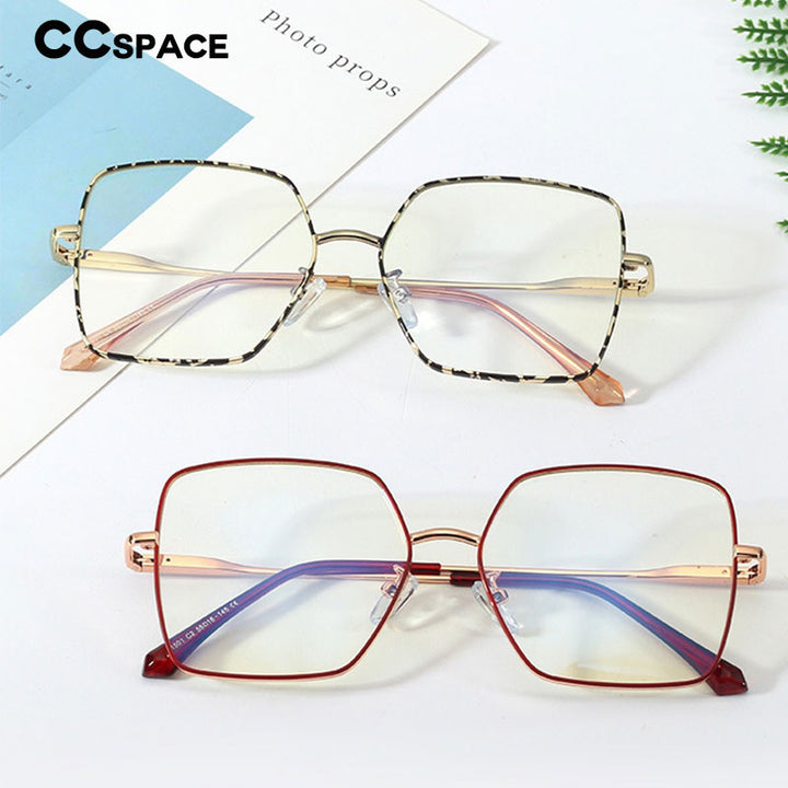 CCspace Unisex Full Rim Square Alloy Frame Eyeglasses 48241 Full Rim CCspace