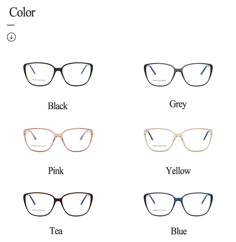 Hotony Women's Full Rim TR 90 Resin Cat Eye Frame Eyeglasses 7020 Full Rim Hotony