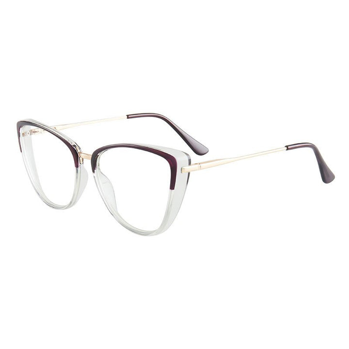 Hotony Women's Full Rim TR 90 Resin Cat Eye Frame Eyeglasses 7033 Full Rim Hotony