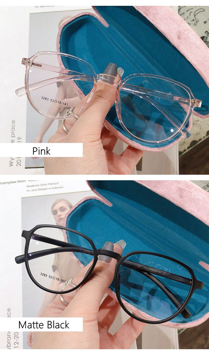 Yimaruili Women's Full Rim Resin Round Frame Eyeglasses 3283 Full Rim Yimaruili Eyeglasses