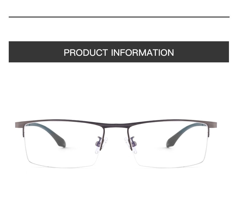 Hotochki Unisex Semi Rim Alloy Frame Eyeglasses P9001 Semi Rim Hotochki