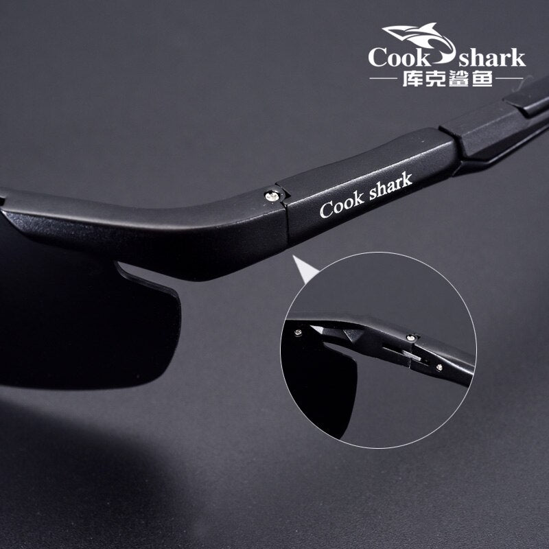 Cookshark Brand Men's Sunglasses Polarized Driving Hipster 8016 Sunglasses Cook Shark