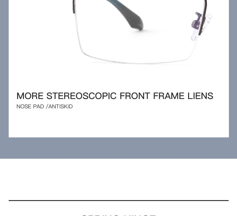 Hotochki Unisex Semi Rim Alloy Frame Eyeglasses P9001 Semi Rim Hotochki