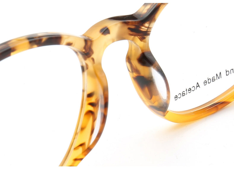CCspace Women's Full Rim Round Acetate Frame Eyeglasses 49526 Full Rim CCspace