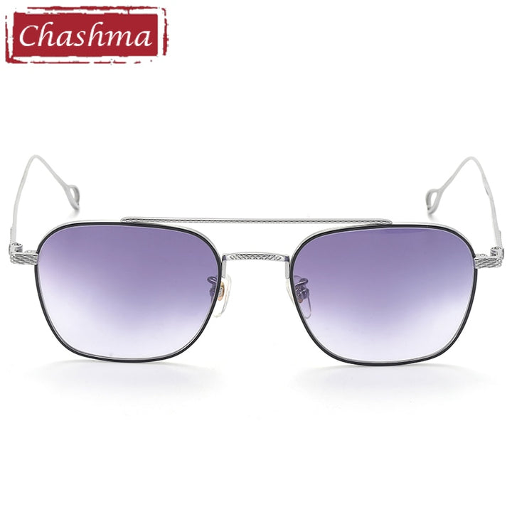 Chashma Unisex Full Rim Titanium Double Bridge Frame Sunglasses 8369 Sunglasses Chashma   
