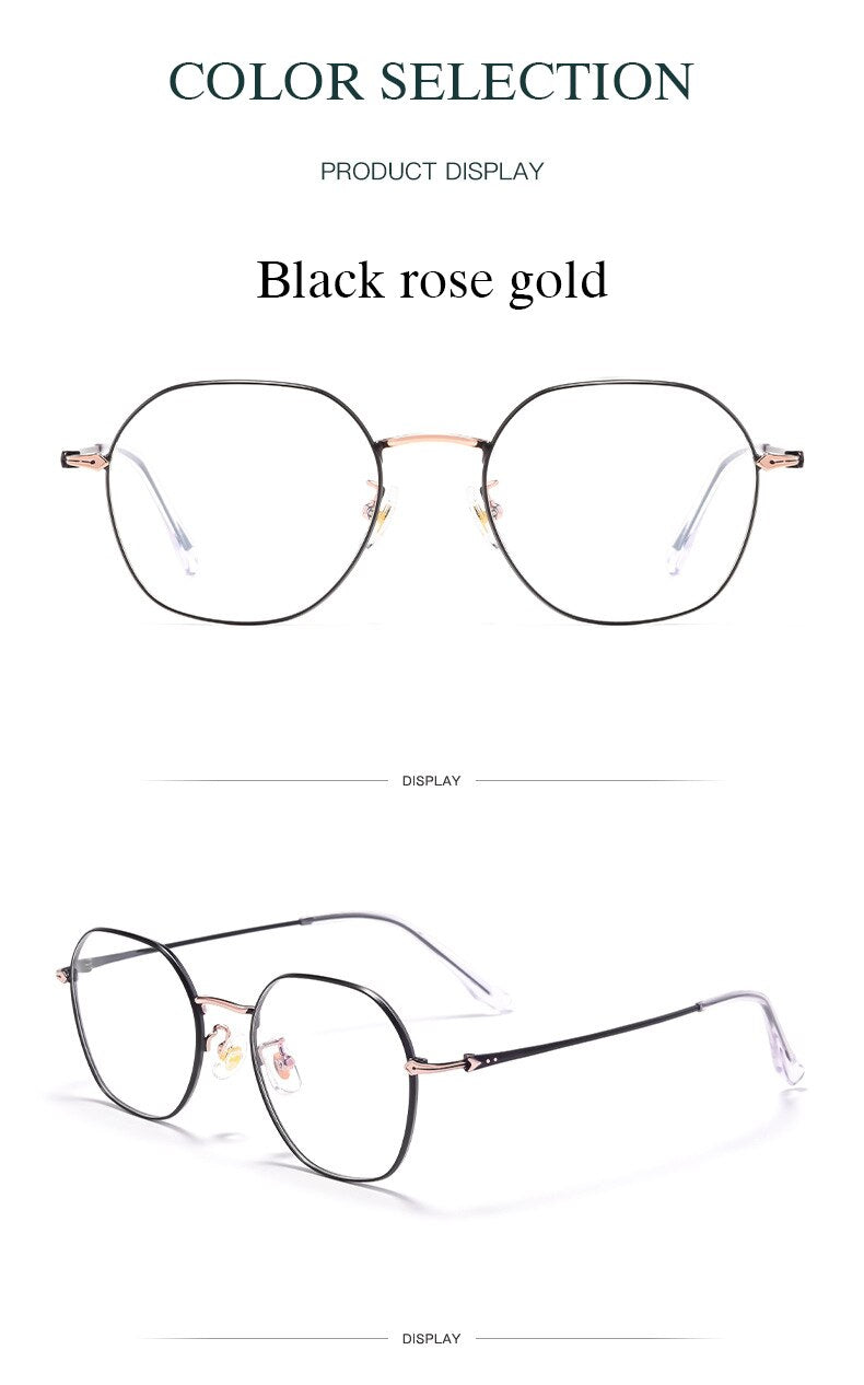 Hotochki Unisex Full Rim Oval Alloy Frame Eyeglasses 53059 Full Rim Hotochki
