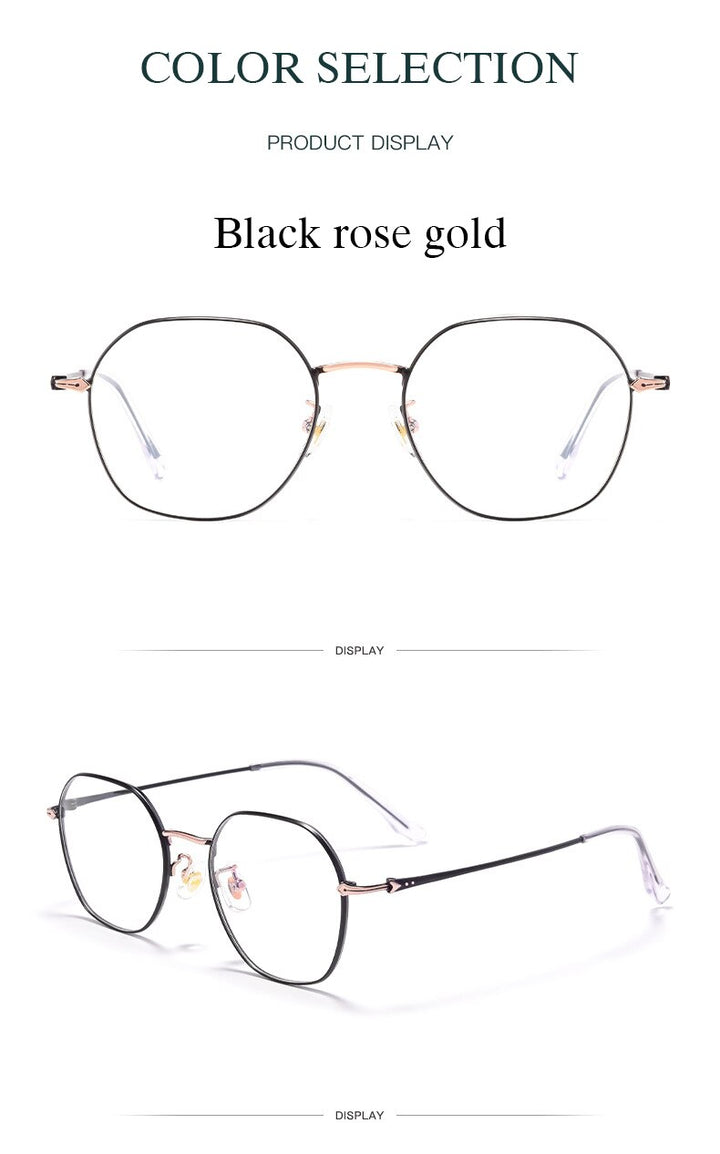 Hotochki Unisex Full Rim Oval Alloy Frame Eyeglasses 53059 Full Rim Hotochki