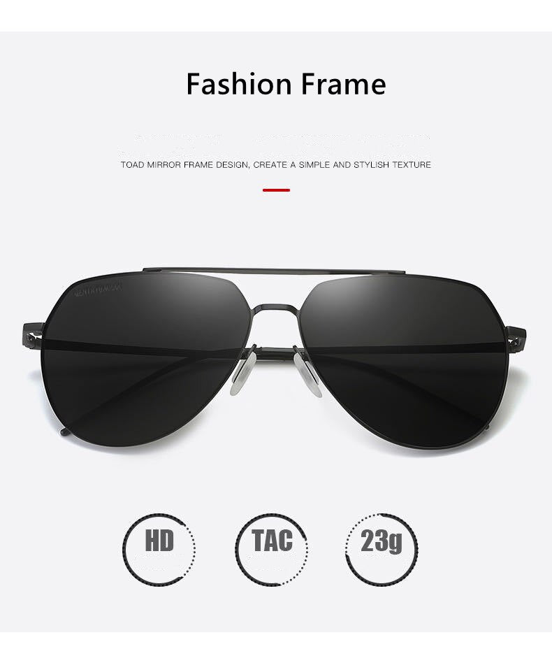 Yimaruili Women's Full Rim Double Bridge Alloy Frame Polarized Lens Sunglasses B8011 Sunglasses Yimaruili Sunglasses