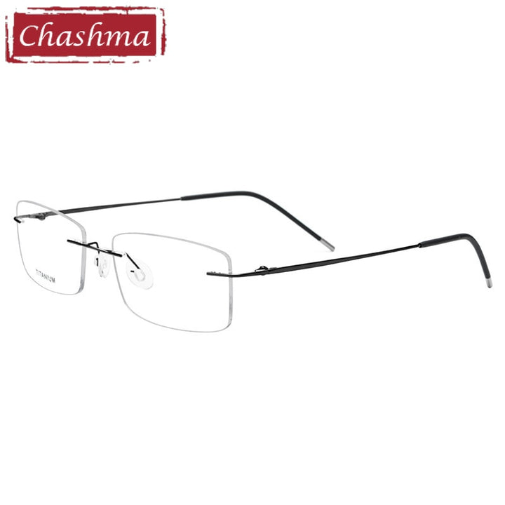 Chashma Men's RImless Rectangle Titanium Eyeglasses 3127 Rimless Chashma