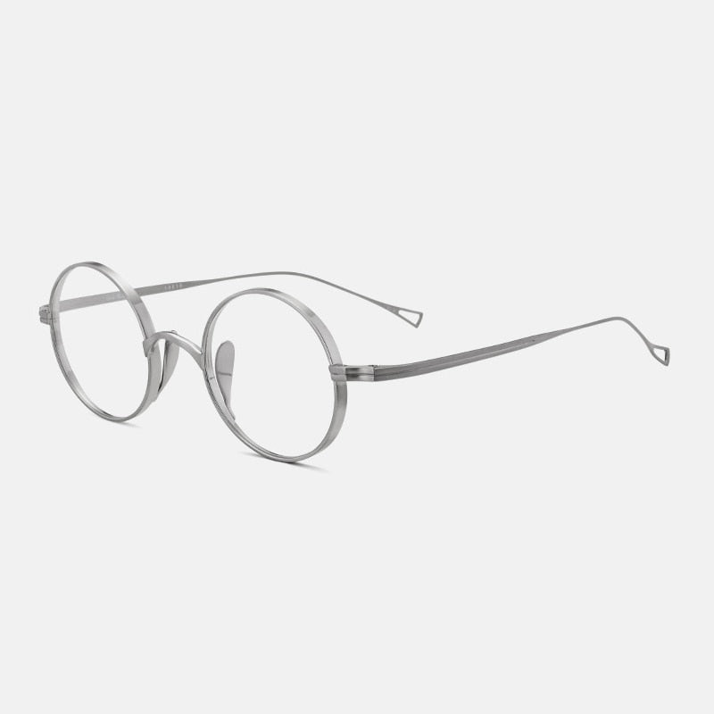 Gatenac Unisex Full Rim Round Titanium Frame Eyeglasses Gxyj02 Full Rim Gatenac 2