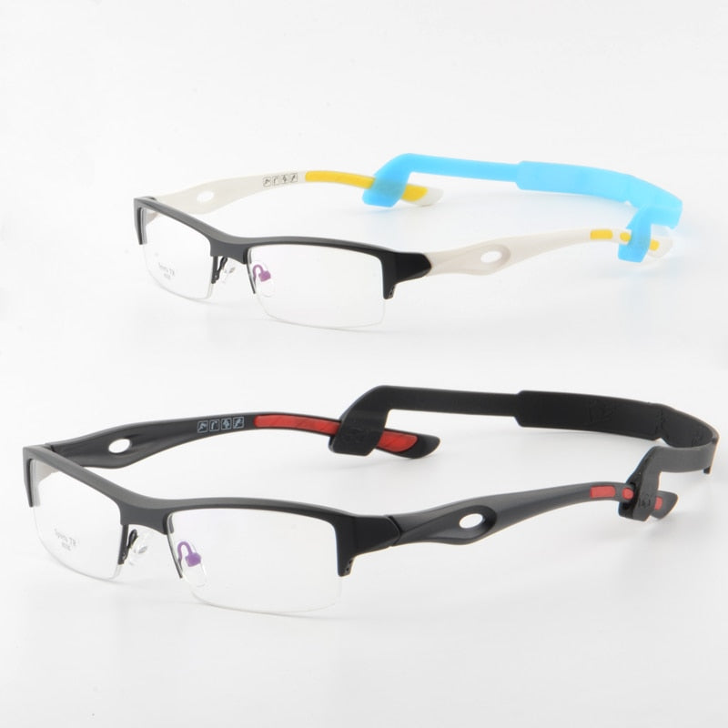 Cubojue Unisex Reading Glasses Sports Tr 90 Titanium Semi Rim Reading Glasses Cubojue