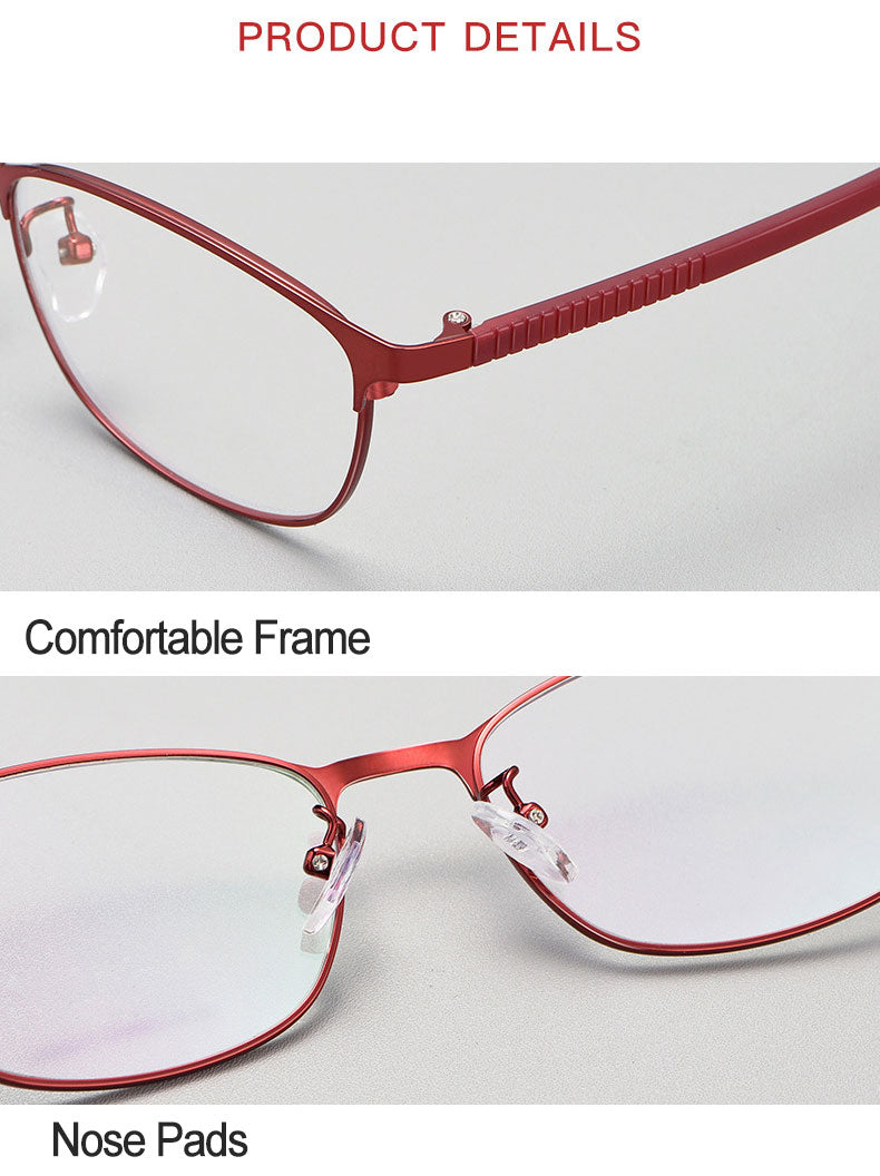 Hotony Women's Full Rim TR 90 Resin Alloy Square Frame Eyeglasses 3569 Full Rim Hotony