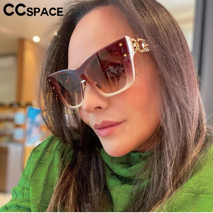 CCspace Women's Full Rim Cat Eye Resin Frame Sunglasses 53689 Sunglasses CCspace Sunglasses