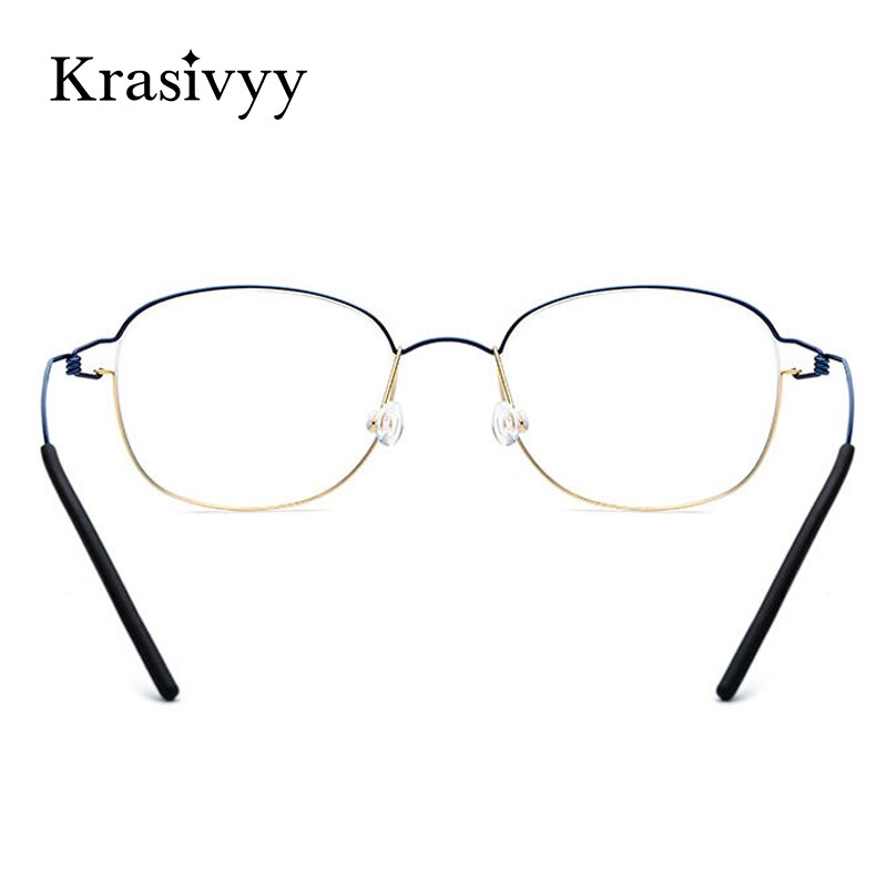 Krasivyy Women's Full Rim Round Screwless Titanium Alloy Eyeglasses Kr68618 Full Rim Krasivyy   