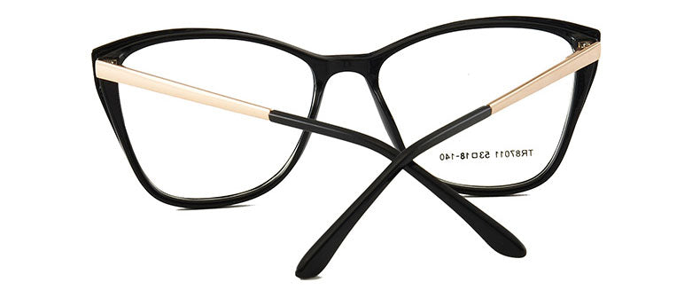 Hotony Women's Full Rim TR 90 Resin Square Cat Eye Frame Eyeglasses 7011 Full Rim Hotony