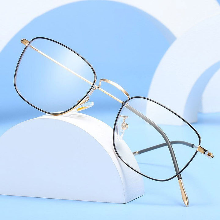 Hotony Unisex Full Rim Rectangle Alloy Eyeglasses Zy9951 Full Rim Hotony