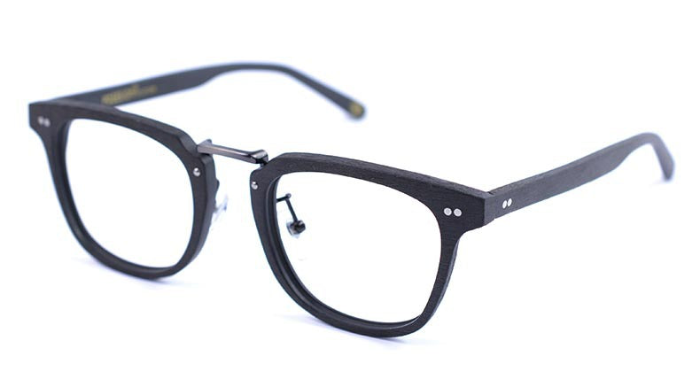 Hdcrafter Men's Full Rim Square Round Wood Alloy Acetate Frame Eyeglasses Ps7009 Full Rim Hdcrafter Eyeglasses