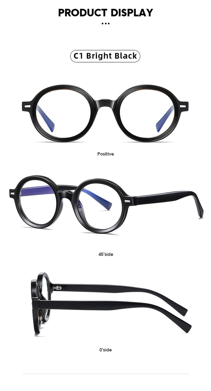 Gmei Unisex Full Rim TR 90 Titanium Round Frame Eyeglasses 2092 Full Rim Gmei Optical