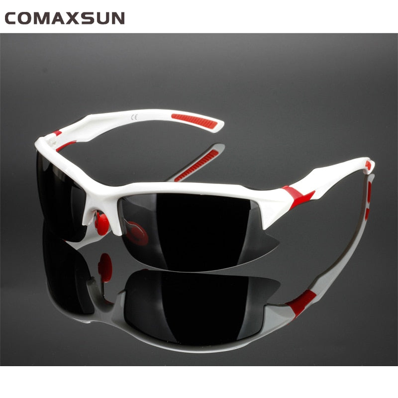 Comaxsun Men's Polarized Full Rim Rectangle Acetate Sport Sunglasses XQ129 Sunglasses Comaxsun Sty1 White Red China
