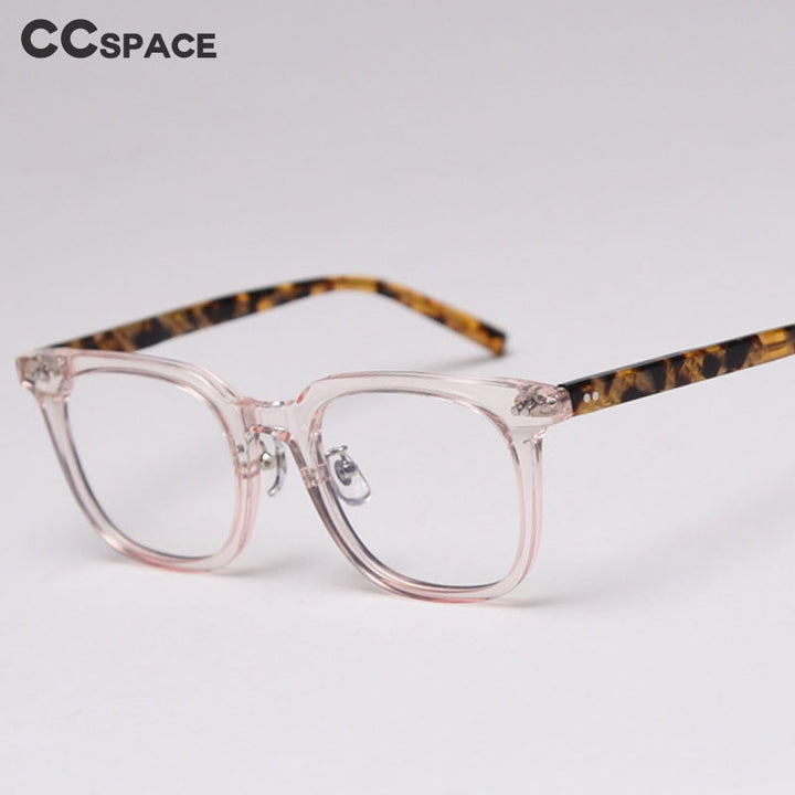 CCspace Unisex Full Rim Square Tr 90 Titanium Frame Eyeglasses 47398 Full Rim CCspace
