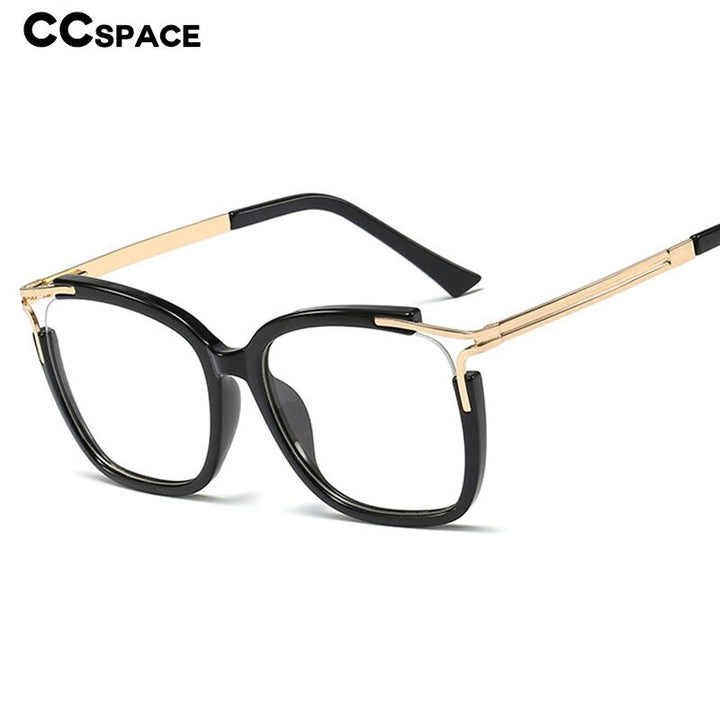 CCspace Unisex Full Rim Square Cat Eye Acetate Frame Eyeglasses 48054 Full Rim CCspace