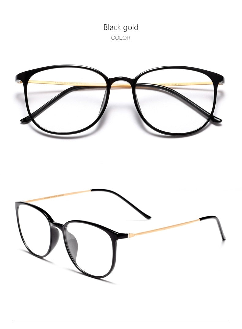 Yimaruili Unisex Full Rim β Titanium Frame Eyeglasses 2212B Full Rim Yimaruili Eyeglasses