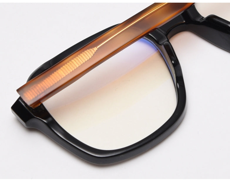 CCspace Women's Full Rim Square Tr 90 Titanium Frame Acetate Leg Eyeglasses 49354 Full Rim CCspace