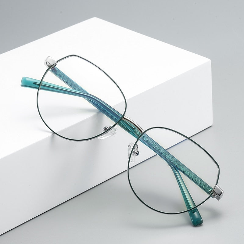 Hotochki Women's Full Rim Oval TR-90 Resin Alloy Frame Eyeglasses 3005 Full Rim Hotochki