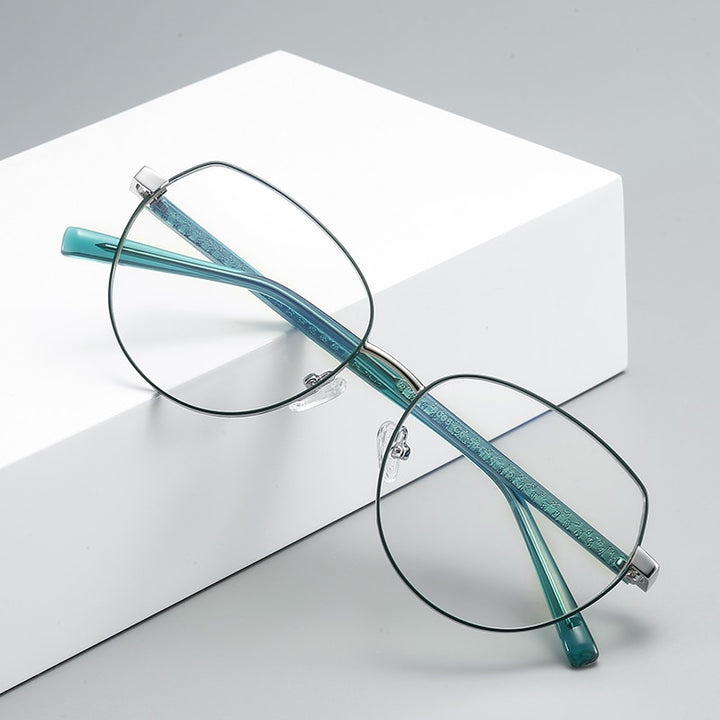 Hotochki Women's Full Rim Oval TR-90 Resin Alloy Frame Eyeglasses 3005 Full Rim Hotochki