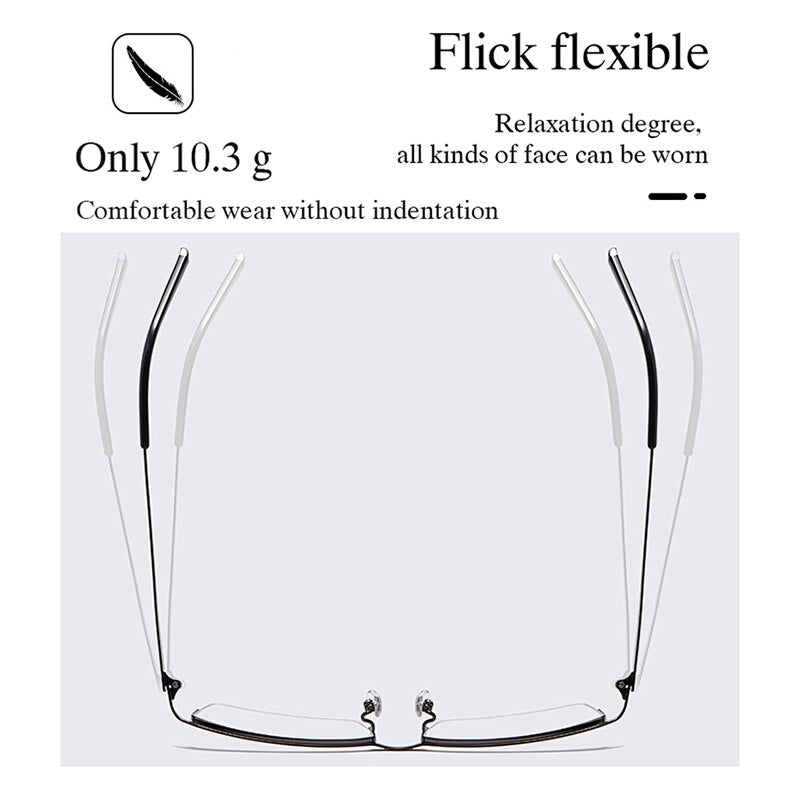 Hotochki Men's Semi Rim Alloy Frame Eyeglasses Z17003 Semi Rim Hotochki