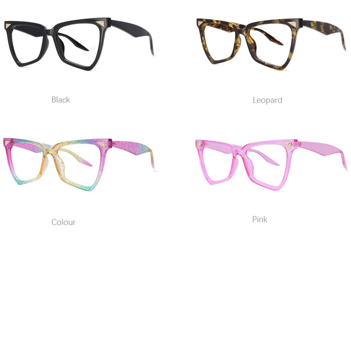 CCspace Women's Full Rim Oversized Square Tr 90 Titanium Frame Eyeglasses  53838 Full Rim CCspace