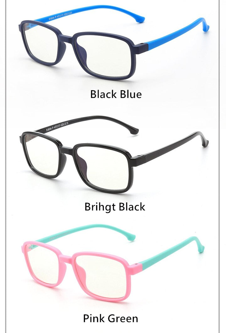 Yimaruili Unisex Children's Full Rim Silicone Frame Eyeglasses F8244 Full Rim Yimaruili Eyeglasses