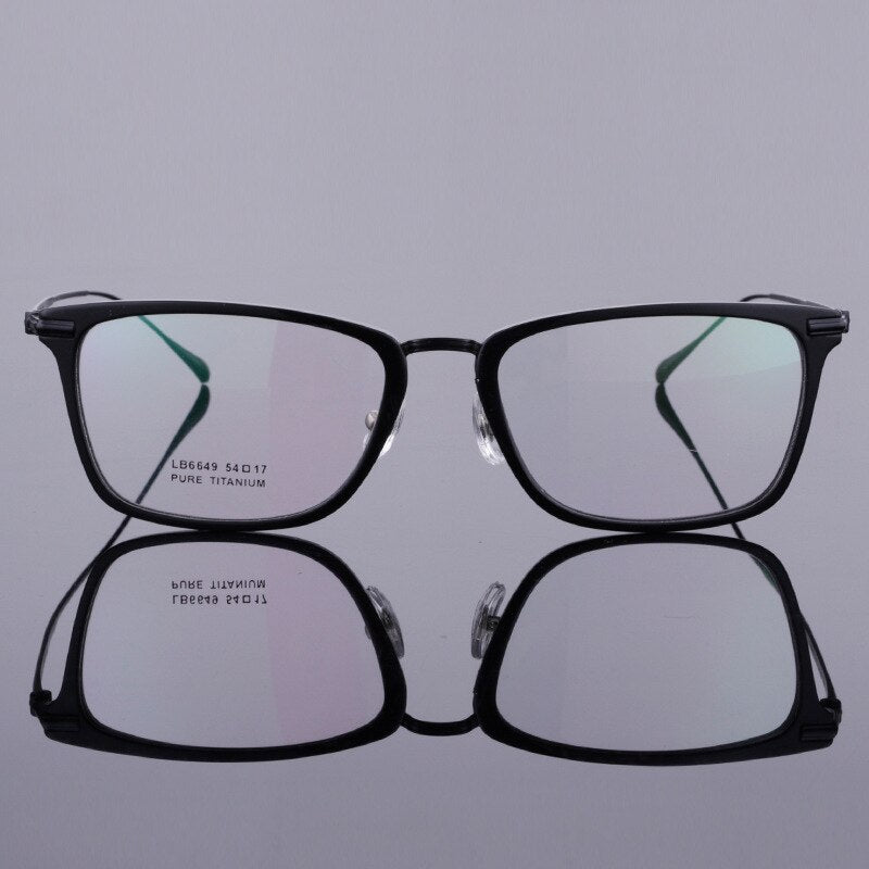 Unisex Full Rim Titanium Acetate Frame Eyeglasses 6649 Full Rim Bclear