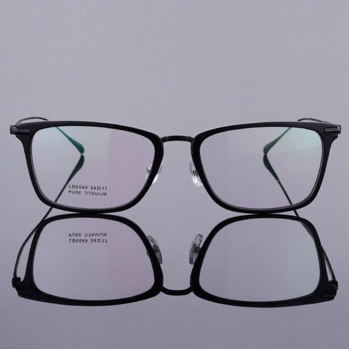 Unisex Full Rim Titanium Acetate Frame Eyeglasses 6649 Full Rim Bclear